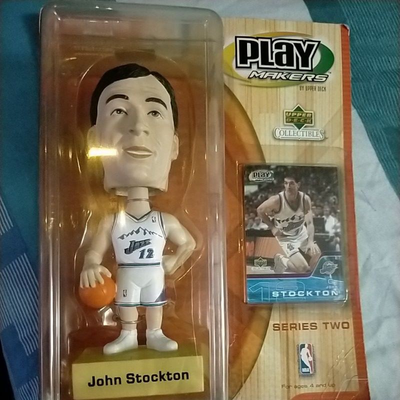 偉大nba助功王 john stockton史塔克頓 搖頭娃娃 真是稀少