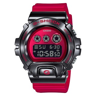 【CASIO 卡西歐】G-SHOCK DW-6900 25周年 街頭嘻哈金屬手錶 紅 GM-6900B-4DR