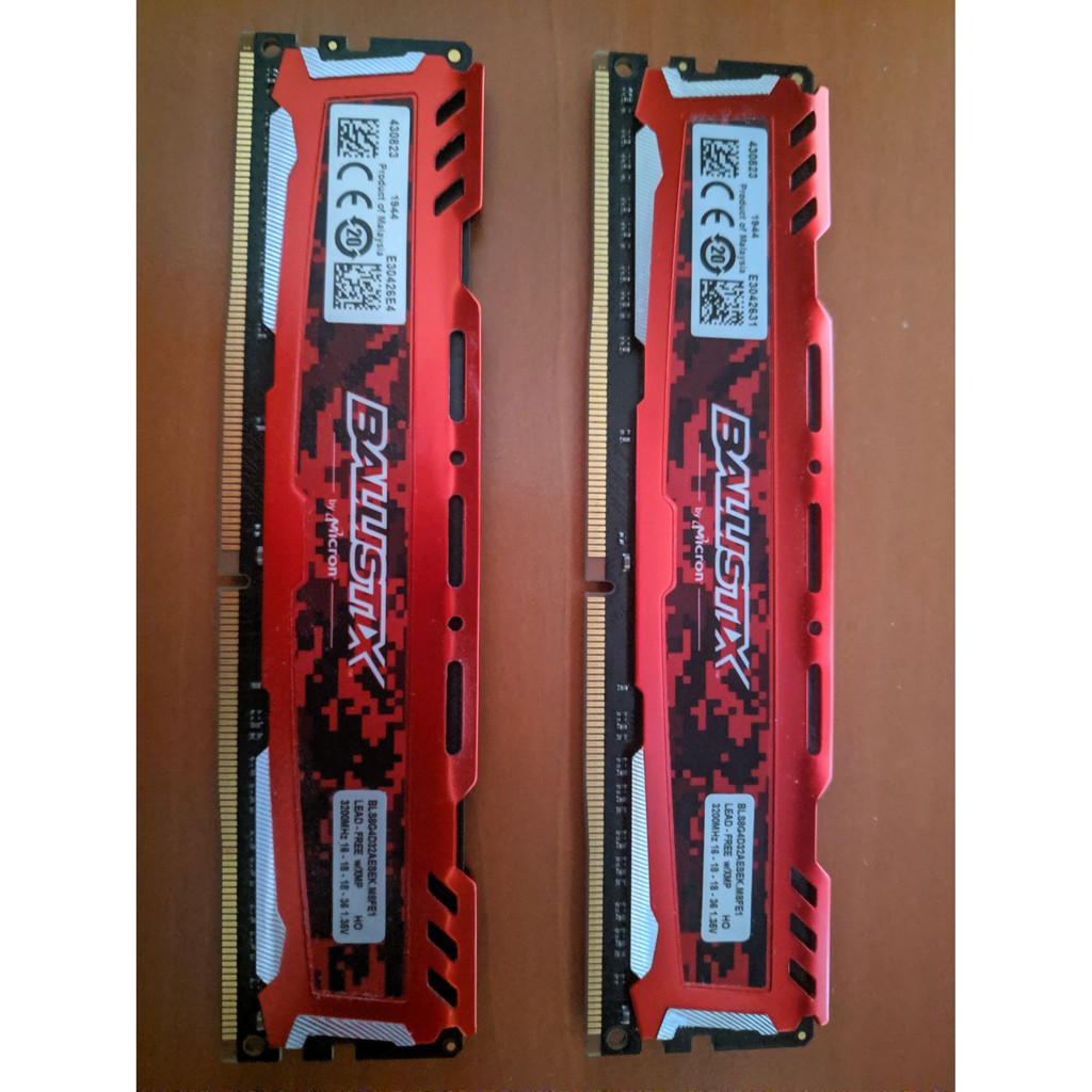 Micron Ballistix Sport LT競技版 D4 3200 8G*2 RAM超頻雙通道記憶體