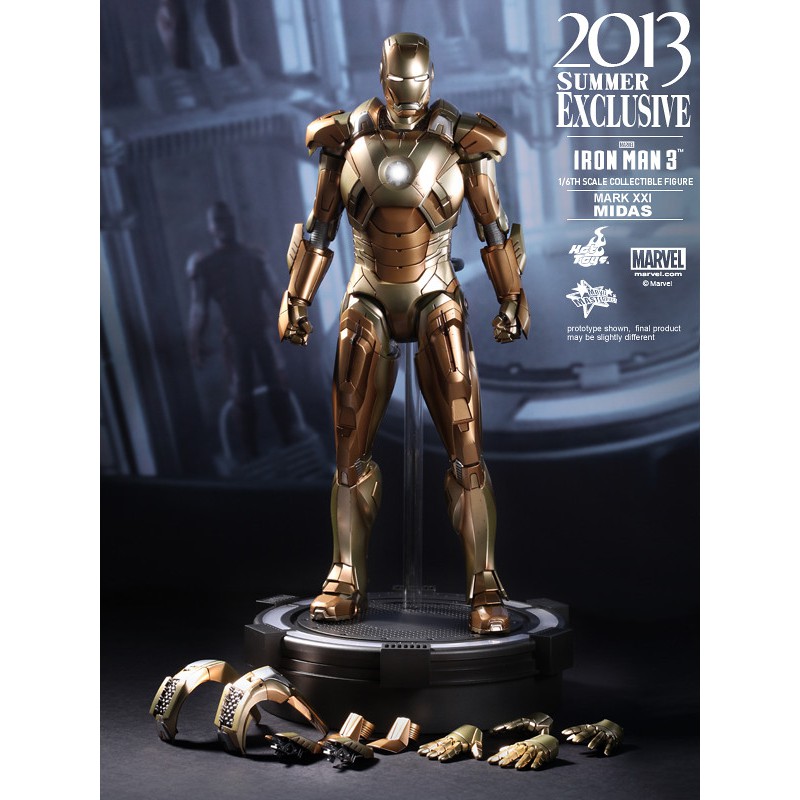 野獸國 Hot Toys – MMS208 –【 鋼鐵人 3】 馬克21 金霸王 限定金 非 MMS329 MMS341