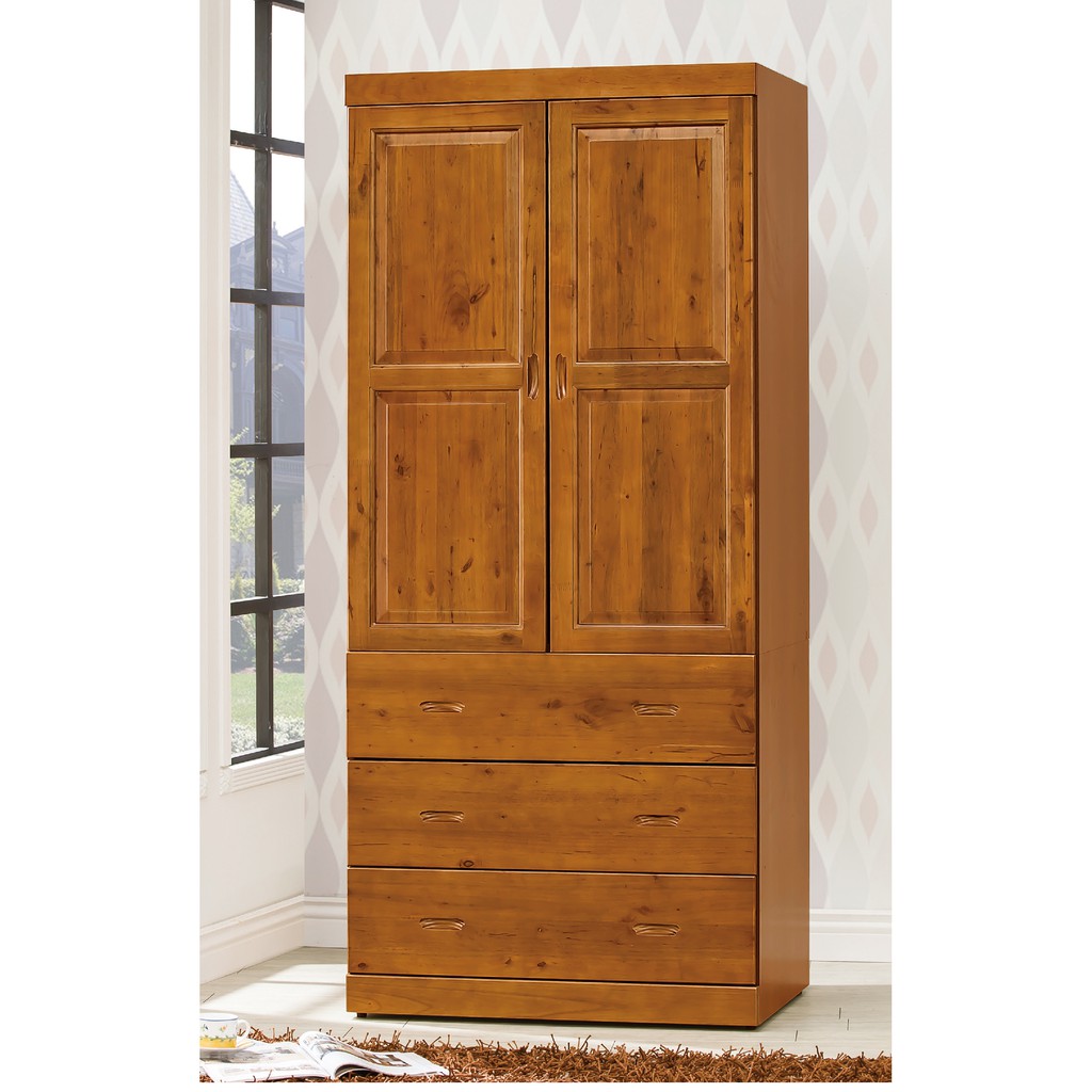 愛比王 玉桂實木3 7尺衣櫥 蝦皮購物