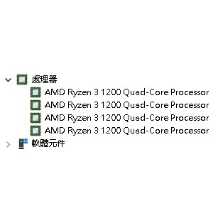 AMD Ryzen 3 1200 R3-1200 CPU AM4 風扇全新 透明盒裝 如圖
