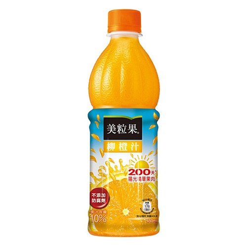 美粒果 柳橙果汁飲料 450ml