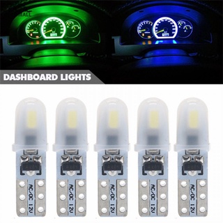 OM 5Pcs DC 12V T5 Led 汽車內飾燈指示燈燈泡儀表板儀表儀表楔形燈自動訊號加熱燈