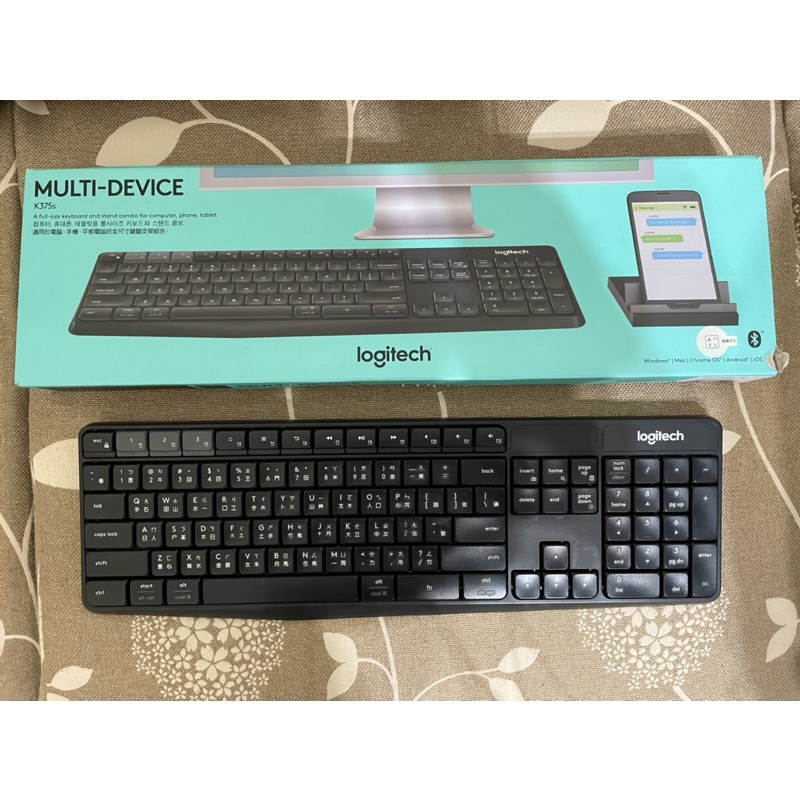 [二手] 羅技Logitech藍芽鍵盤-多工無線跨平台鍵盤K375s