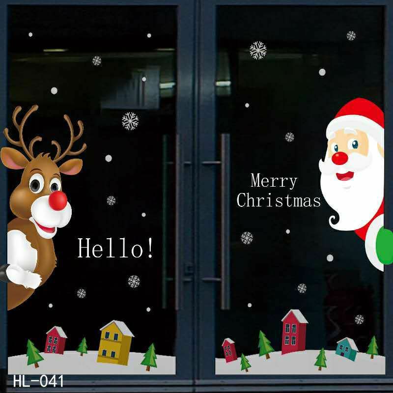 聖誕靜電貼紙 玻璃櫥窗貼  聖誕場景佈置 PVC 櫥窗佈置 聖誕佈置 聖誕樹 玻璃貼 聖誕貼紙 聖誕節
