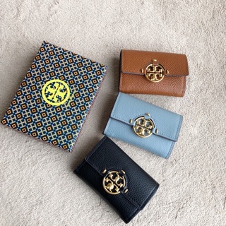 美國代購 100%正品 tory-burch TB 荔枝紋 真皮 零錢包 卡包 卡夾 附購證