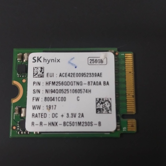 SK Hynix 海力士 BC501 256G 256GB 2230 NVME PCIE SSD M.2 固態硬碟