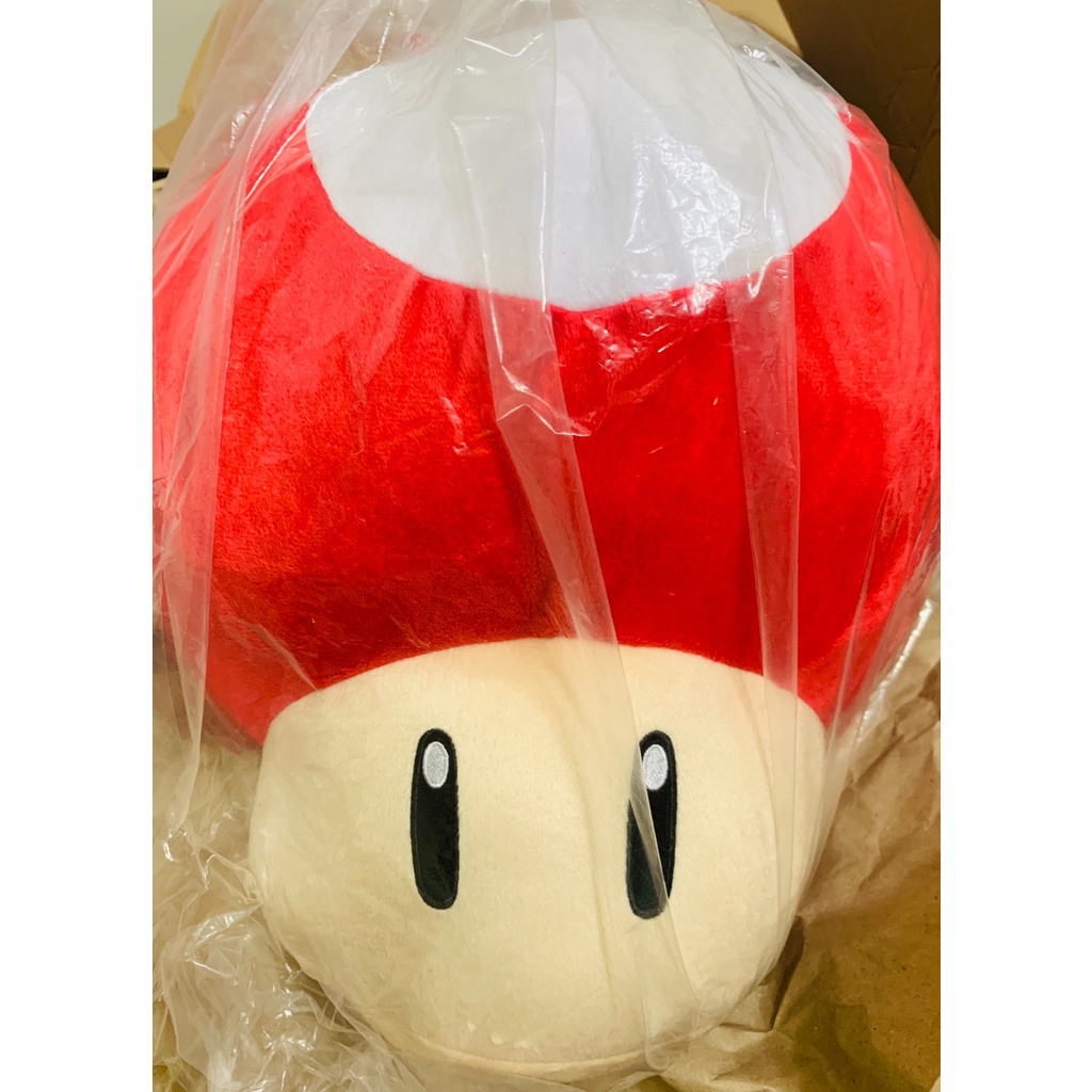【日本空運全新品】馬力歐 任天堂 Super Mario 超級馬力歐 蘑菇 娃娃 蕈菇 瑪莉歐 玩偶 大抱枕 絨毛 剩紅