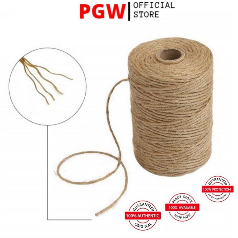 Pgw 黃麻繩黃麻繩黃麻繩 4 層粗麻布繩米粗麻布繩