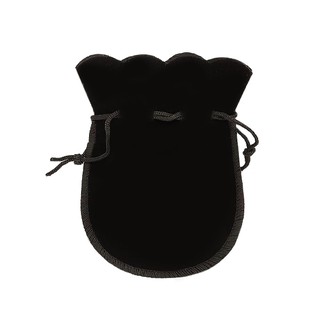 5905 圓形絨布套-9x12cm 黑色絨布袋 包裝袋 珠寶首飾飾品束口抽繩袋 錦囊袋 福袋 絨布收納袋 佛珠袋