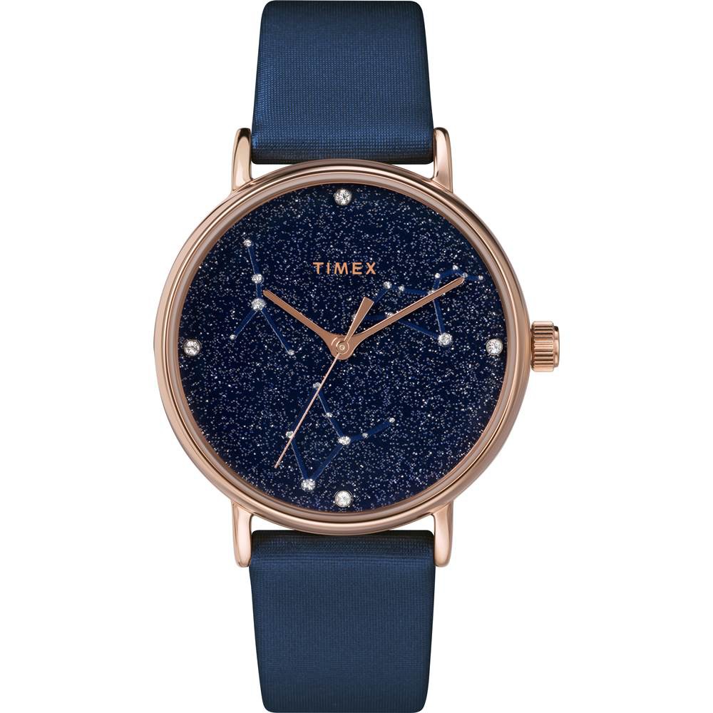 【TIMEX】天美時 復刻系列 Swarovski星象手錶 ( 藍 TXTW2T87800)