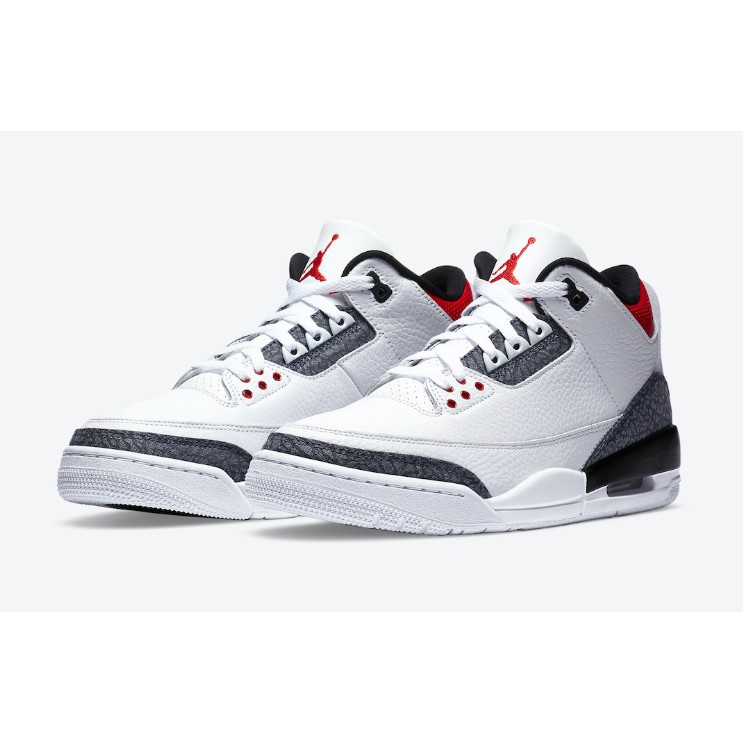 jordan 3s white red