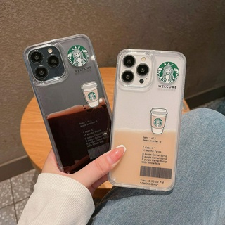 新款iphone外殼 星巴克咖啡液體積木適用於iPhone14promax 14pro 14 13pro 13proma