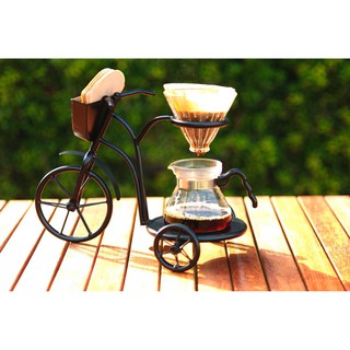 手工銲接腳踏車咖啡沖架 套組送V60濾紙一包100入+防滑墊！手沖咖啡架 客廳藝術擺設 咖啡器具 精品咖啡