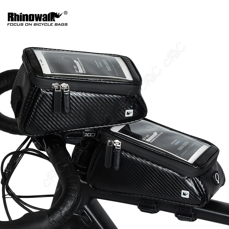 Rhinowalk-全新自行車防水上管包「多功能」觸控龍頭包 6吋手機袋 單車把立包 腳踏車頭包 豎桿袋 前梁袋 橫梁包