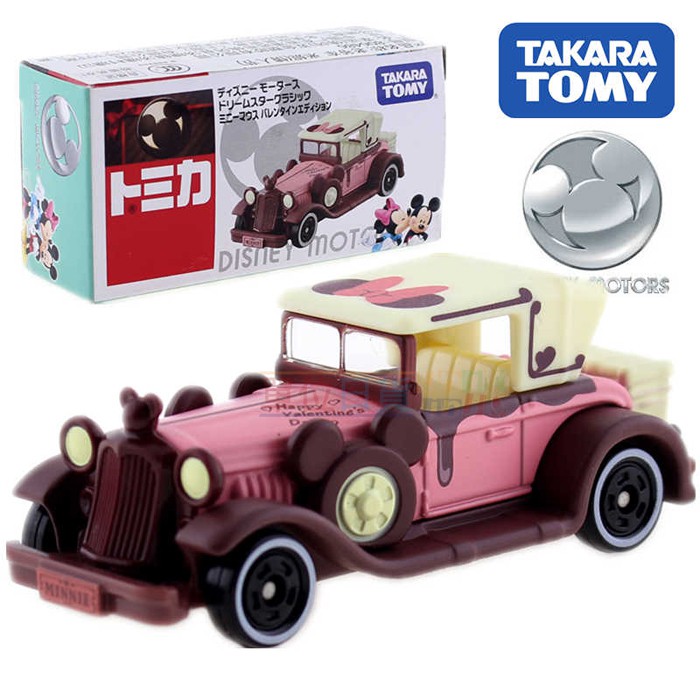 『 單位日貨 』特價 日本正版 多美 TOMICA 米妮 情人節 特別仕樣車 巧克力 老爺車 合金 小車