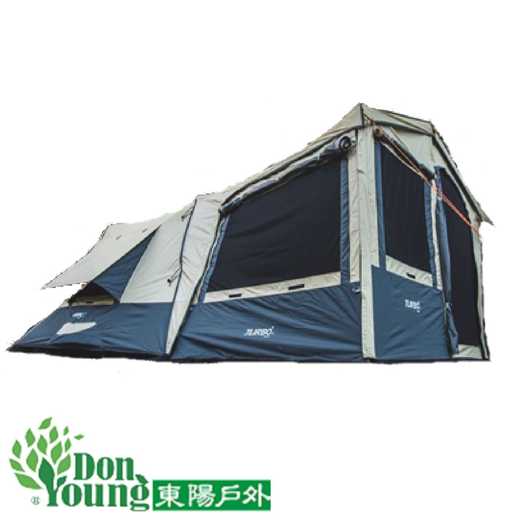 【TURBO TENT】(全套)Turbo Lite 300三代一房一廳八人帳篷+三合一配件【第三代全遮光】