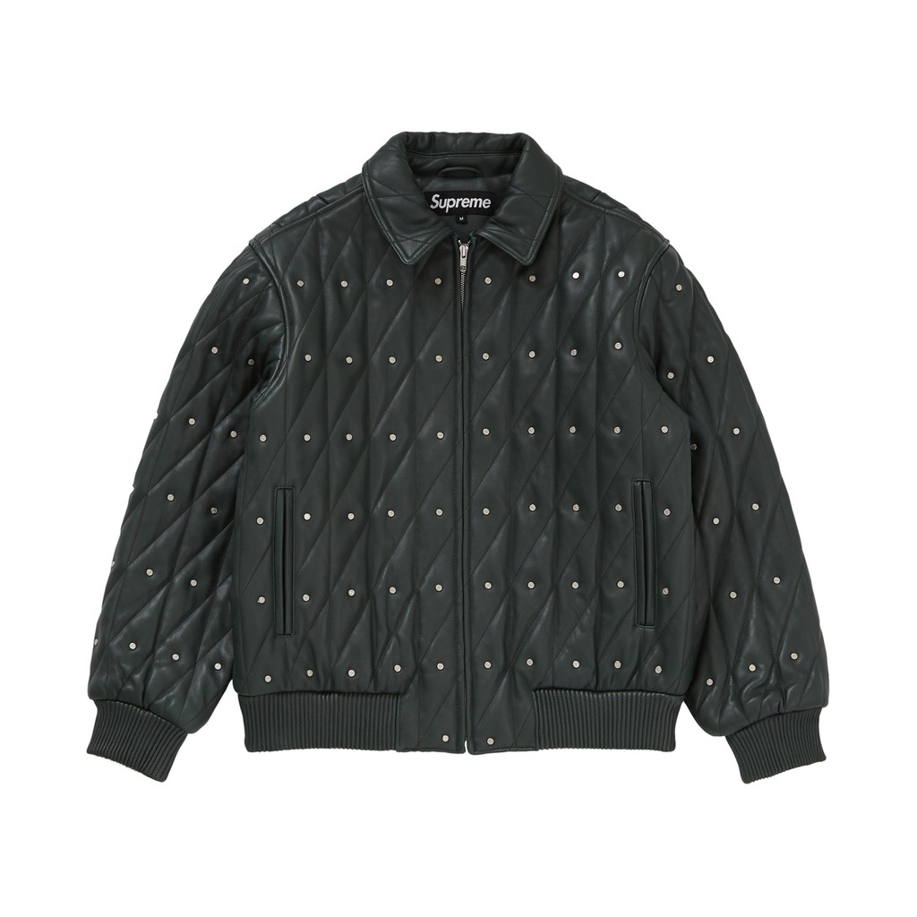 紐約范特西】預購Supreme FW18 Quilted Studded Leather Jacket 夾克