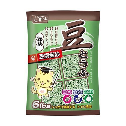 台灣《豆腐貓砂-原味 | 綠茶 | 活性碳》6磅/包 貓砂用【買4包送3包+免運】『WANG』
