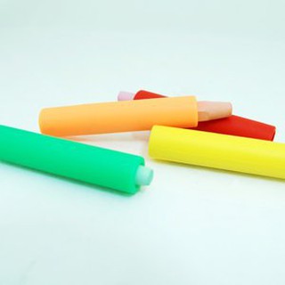 【不沾手彈性粉筆套】- 環保教具 無毒 無灰無塵 水擦 賣克筆 賣喀筆 水彩筆 彩色筆 蠟筆 水洗 密蠟筆 單支不挑色