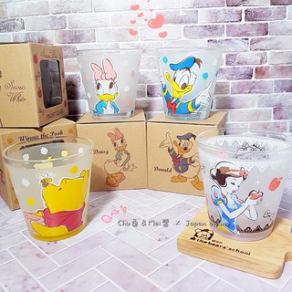 ✯啾桑日本代購✮ 迪士尼 Disney 馬克杯 玻璃杯 水晶 霧面磨砂 水杯 杯子 飲料杯 白雪公主 維尼 唐老鴨 黛西