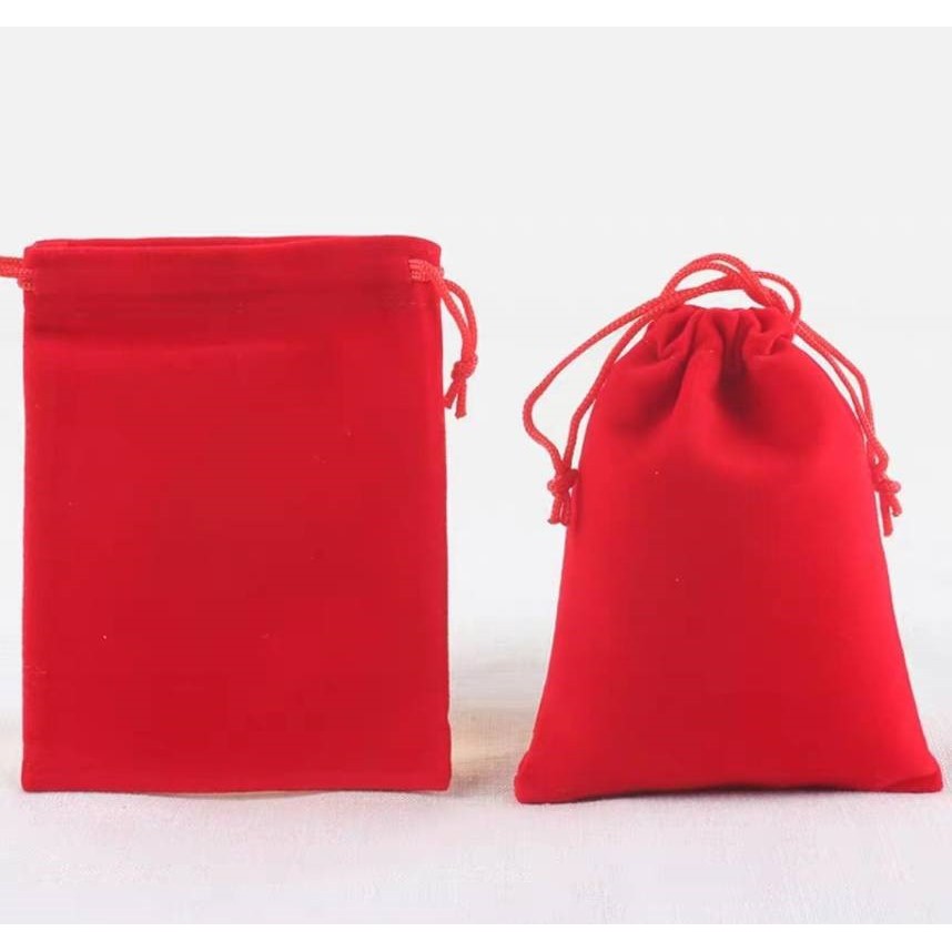 【菲麗雅精品屋】紅色加厚絨布袋 萬用袋 束口袋 首飾袋 禮品袋 收納袋 包裝袋 零件袋