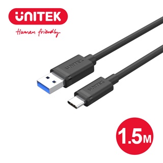 UNITEK USB3.0 to USB-C轉接線(公對公)1.5M(Y-C14103BK-1.5M)