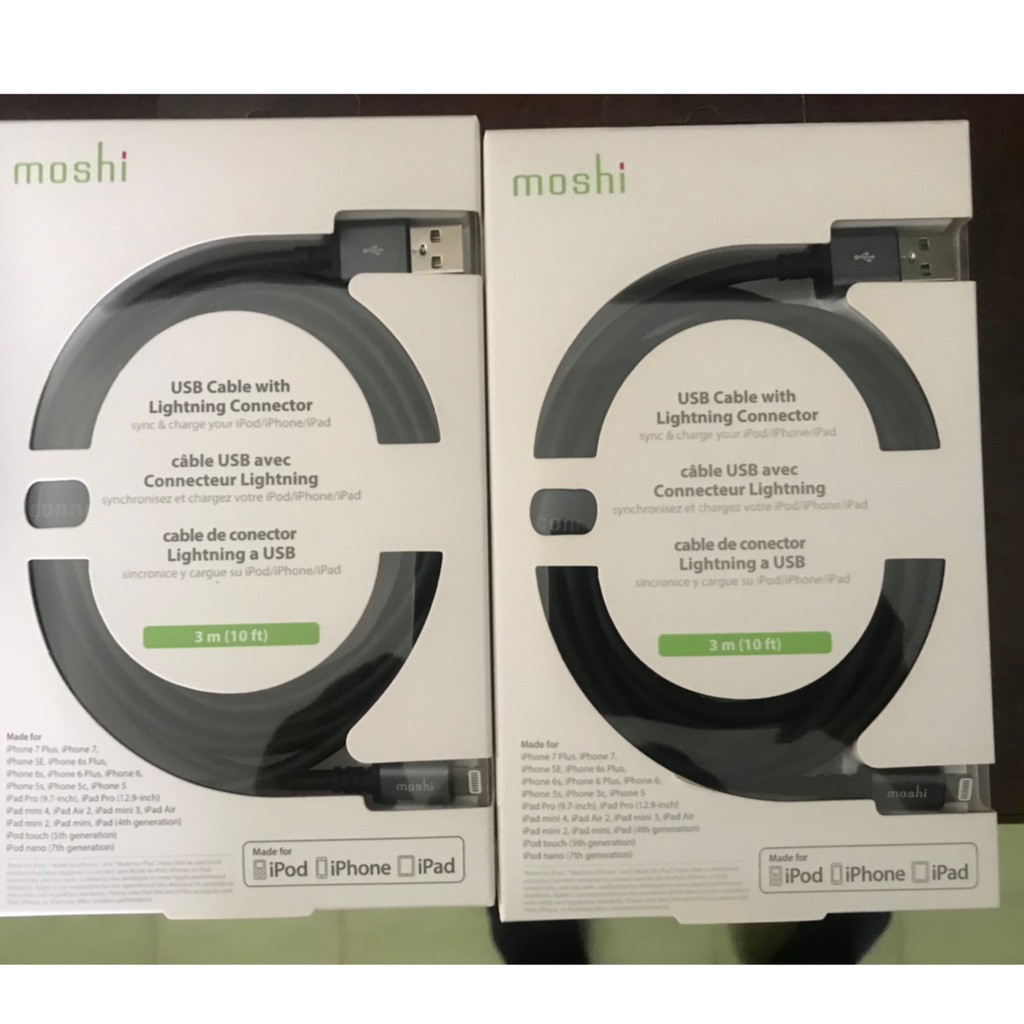 MOSHi lightning USB 傳輸線/充電線 3米/3M  全新公司貨