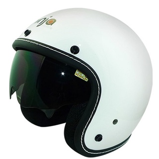 華泰 K-806A5 車線條 白 平墨綠 復古帽 內墨鏡 安全帽 全可拆內襯《遠古騎士》