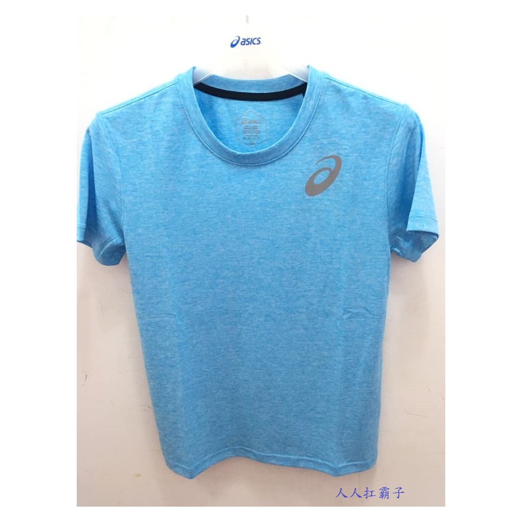 6折優惠ASICS亞瑟士 男 小LOGO 運動 排汗衣 T恤 K11606-42 水藍 還有2XL