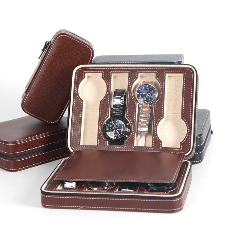 手錶盒  自動上鍊錶盒 便攜式手錶盒 自動手錶收納包 石英錶機械錶  拉鍊收納錶盒高質感手錶收藏盒外出攜帶盒