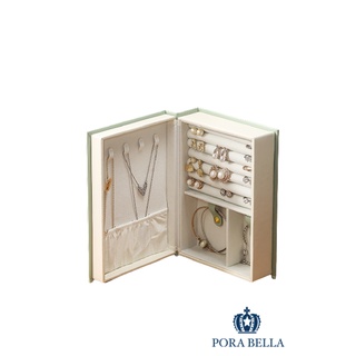 <Porabella>書本直立式首飾盒 珠寶盒 ins風收納本 絨布盒飾品盒 飾品戒指項鍊耳環耳夾收納 展示架展示收納盒