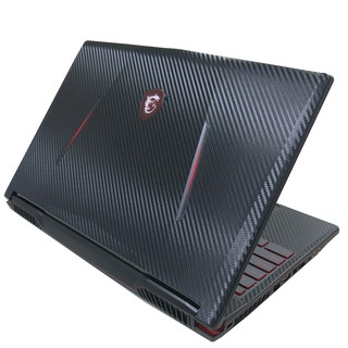 【Ezstick】MSI GL63 9SC 9RDS 8SDK 黑色卡夢紋機身貼 (含上蓋貼、鍵盤週圍貼) DIY包膜