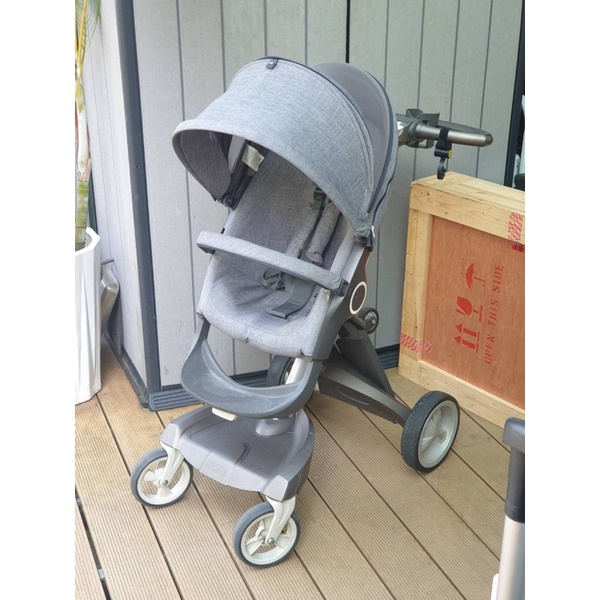 八成新二手Stokke Xplory推車 V3附滑板及贈7大原廠配件