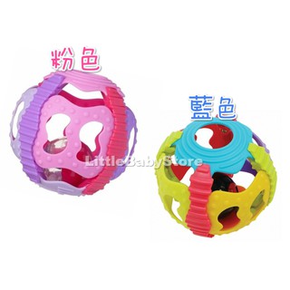 LittleBabyStore-PLAYGRO澳洲培高鈴鐺滾滾球鈴鐺球玩具球-單入(粉色/藍色)