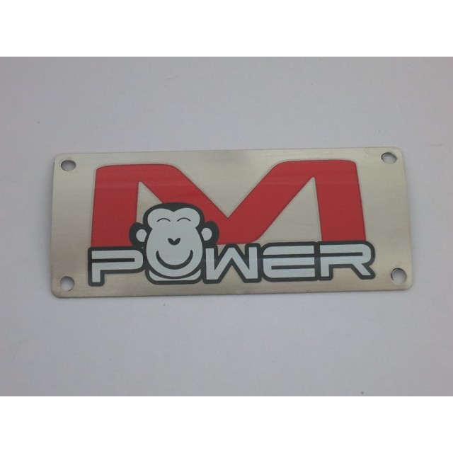 機車改裝 MPOWER 猴子 排氣管品牌 車殼 不鏽鋼標牌 標誌 名牌 LOGO 鐵片 猴子管 M POWER