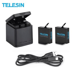 TELESIN泰迅 GoPro三座充電器5/6/7/8 .HERO電池.副廠batterycharger.多充電收納盒