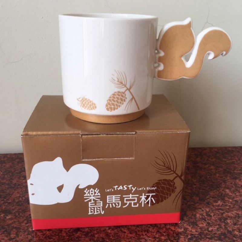 【全新-兩個合售】 松鼠 杯子 馬克杯 瓷器 鶯歌 陶瓷 水杯 茶杯 可愛 造型 擺設 擺飾 對杯