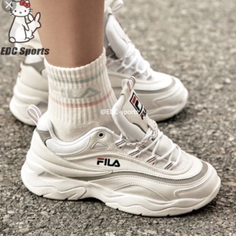 Fila最新的老爹鞋ray 白銀厚底 韓國限定23號 現貨🎉