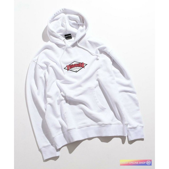 【QUEST】現貨 日線 THRASHER x BEAUTY&amp;YOUTH HOODIE 菱形 刺繡 LOGO 帽T 兩色