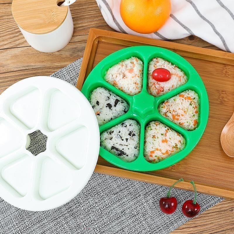 Diy 壽司模具 Onigiri 飯糰食物壓制三角壽司機模具壽司套件日本廚房工具便當盒配件