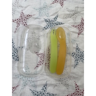 康貝 Combi 優質訓練叉匙組 寶寶學習餐具 附盒