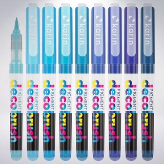 波蘭 Karin Pigment Decobrush 顏料軟筆刷麥克筆: 藍紫色組 (單支賣場)