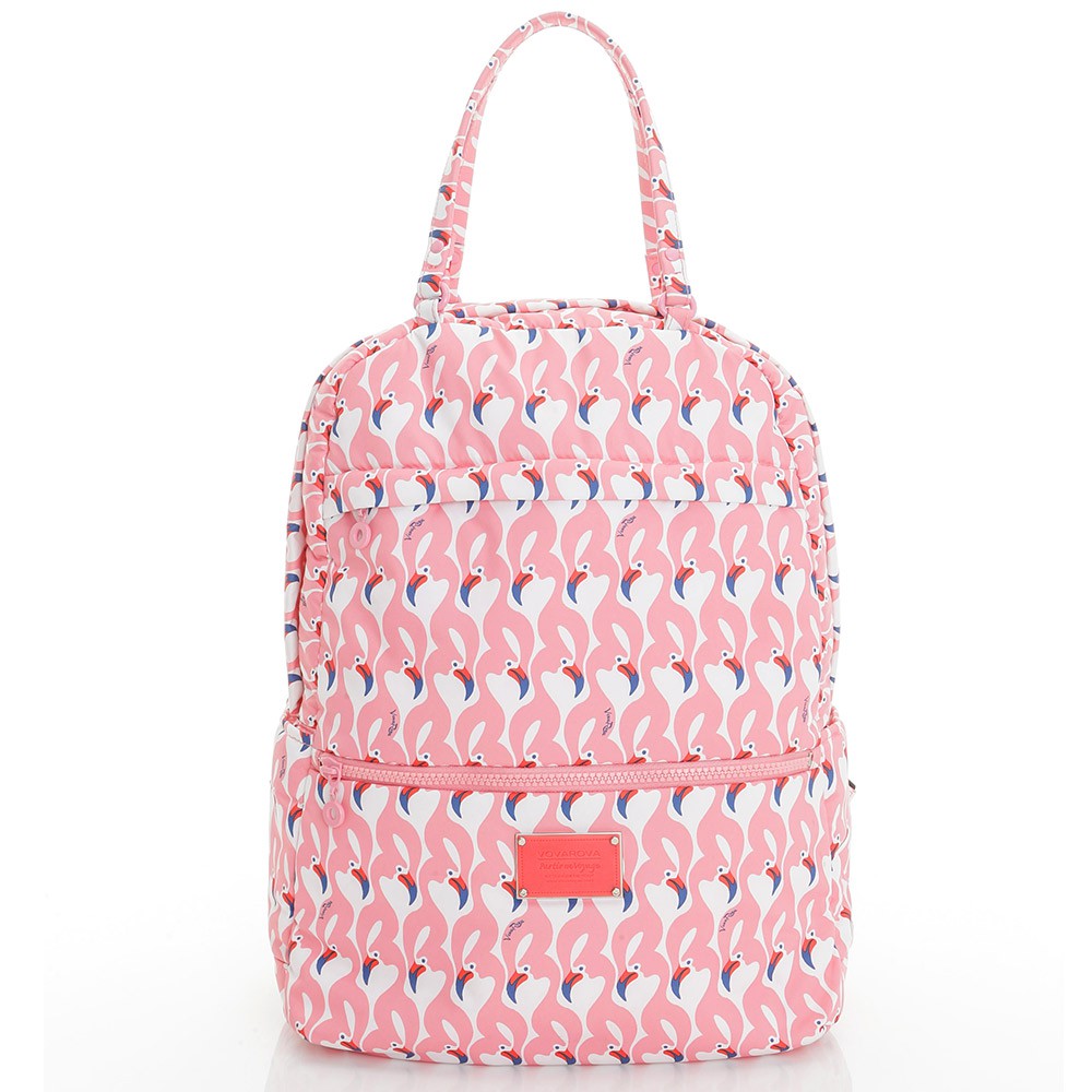VOVAROVA時尚空氣包-大容量後背包-粉粉紅鶴
