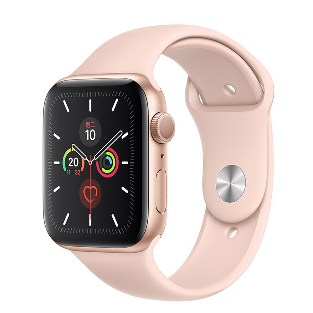 Apple Watch Series 5 44公釐金色鋁金屬錶殼搭配運動型錶帶(GPS版)廠商直送 現貨