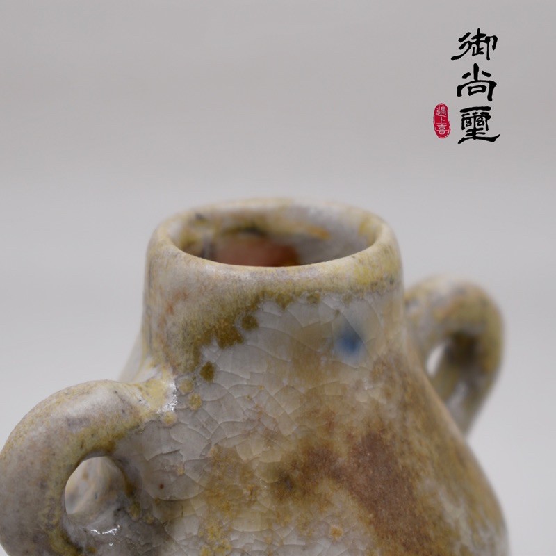 御尚璽 台灣陶藝家蘇鈴雅雙耳柴燒花器 蝦皮購物