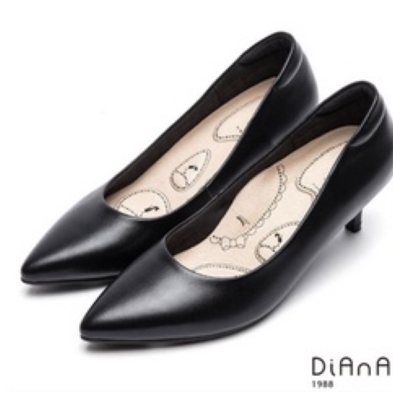 9成新🌟 (尺寸24.5)Diana漫步在雲端系列 牛皮氣墊高跟鞋