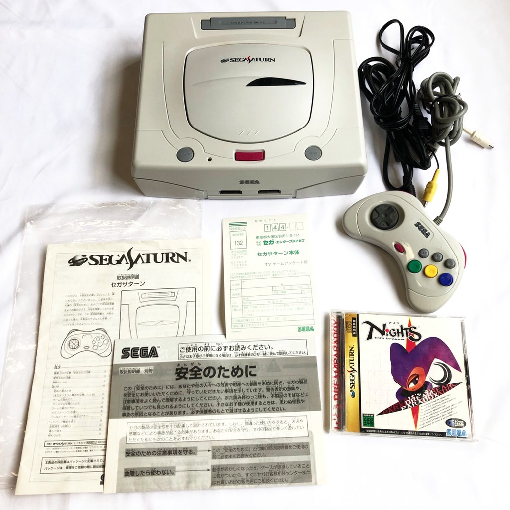 Sega Saturn 遊戲機 HST-3220 &amp; NiGHTS 飛天幽夢 組合不拆售 日本電玩 日本直送