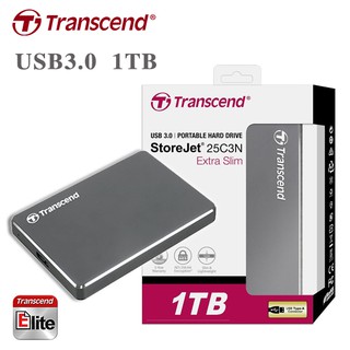 創見 1TB StoreJet 25C3 USB3.1 2.5吋 超薄鋁合金設計 輕巧奢華 外接硬碟 廠商直送